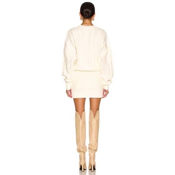 Retrofête  ivory cable knit DRESS TALA retro party size M - Picture 2 of 14